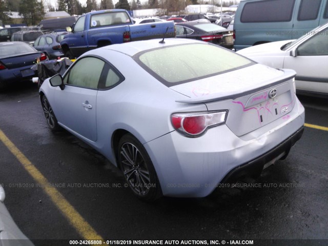 JF1ZNAA10D1733757 - 2013 TOYOTA SCION FR-S SILVER photo 3