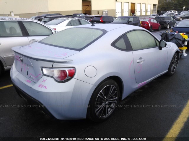 JF1ZNAA10D1733757 - 2013 TOYOTA SCION FR-S SILVER photo 4
