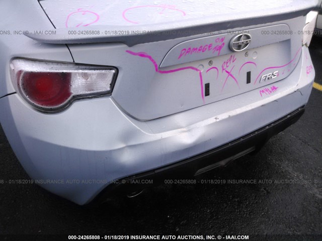 JF1ZNAA10D1733757 - 2013 TOYOTA SCION FR-S SILVER photo 6