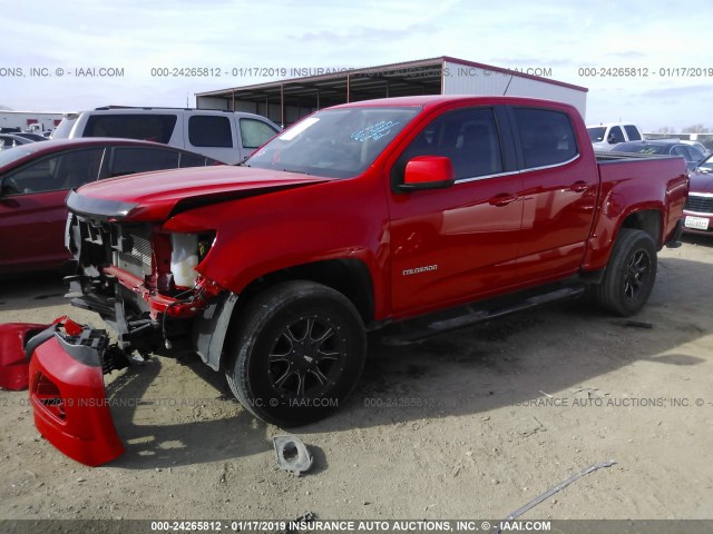 1GCGSCEN9H1191275 - 2017 CHEVROLET COLORADO LT RED photo 2