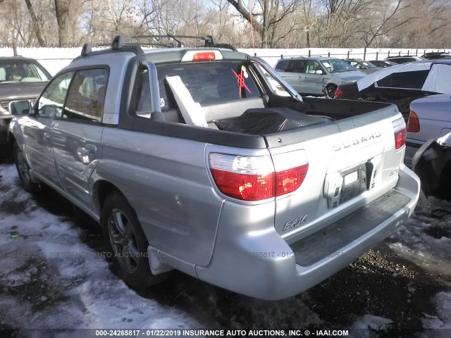 4S4BT63C755106508 - 2005 SUBARU BAJA TURBO SILVER photo 3