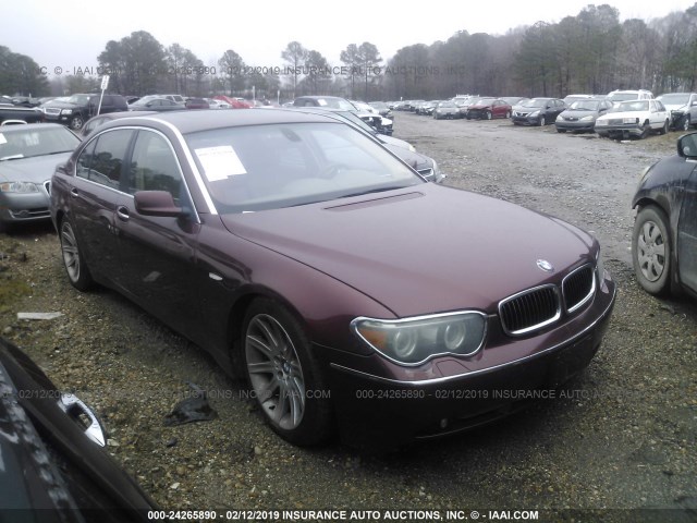 WBAGN63505DS59871 - 2005 BMW 745 LI BURGUNDY photo 1