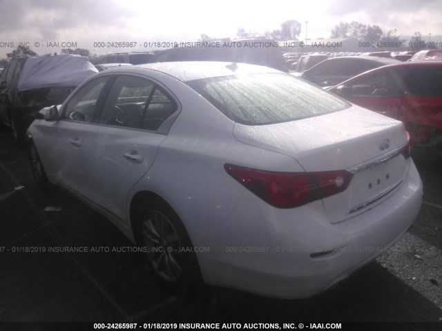 JN1BV7AP4EM692345 - 2014 INFINITI Q50 PREMIUM/SPORT WHITE photo 3