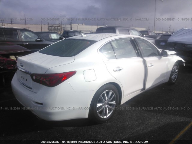 JN1BV7AP4EM692345 - 2014 INFINITI Q50 PREMIUM/SPORT WHITE photo 4