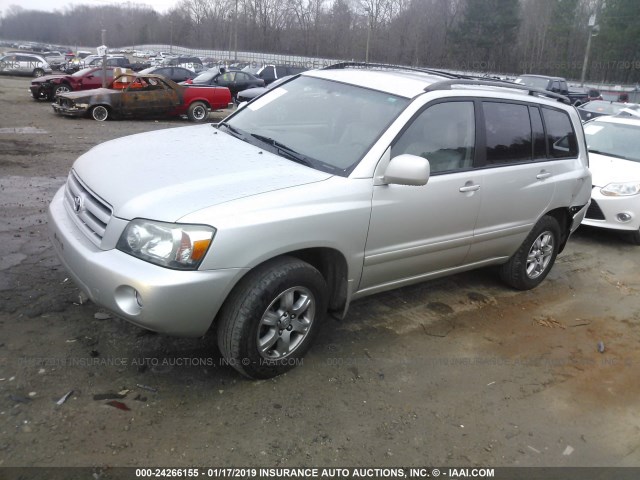 JTEGP21A540037026 - 2004 TOYOTA HIGHLANDER LIMITED SILVER photo 2