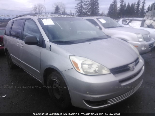 5TDZA23C84S209950 - 2004 TOYOTA SIENNA CE/LE SILVER photo 1