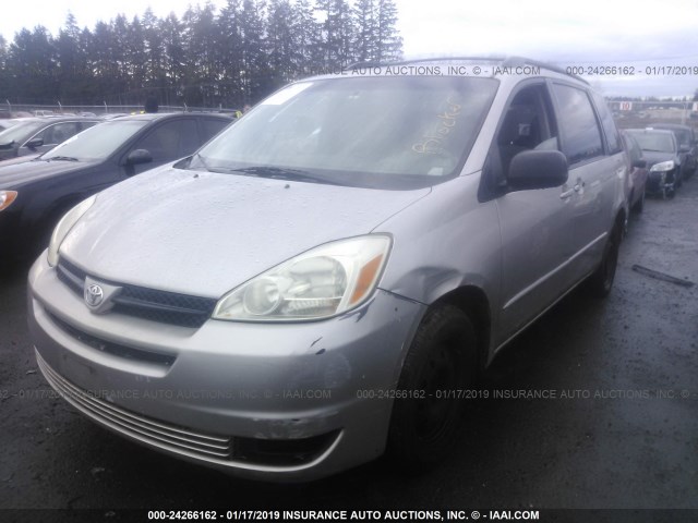 5TDZA23C84S209950 - 2004 TOYOTA SIENNA CE/LE SILVER photo 2