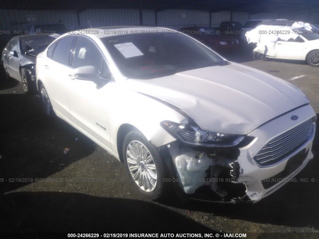 3FA6P0LU9ER357646 - 2014 FORD FUSION SE HYBRID WHITE photo 6