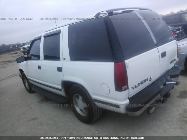 1GKEC13R2VJ759087 - 1997 GMC YUKON WHITE photo 3