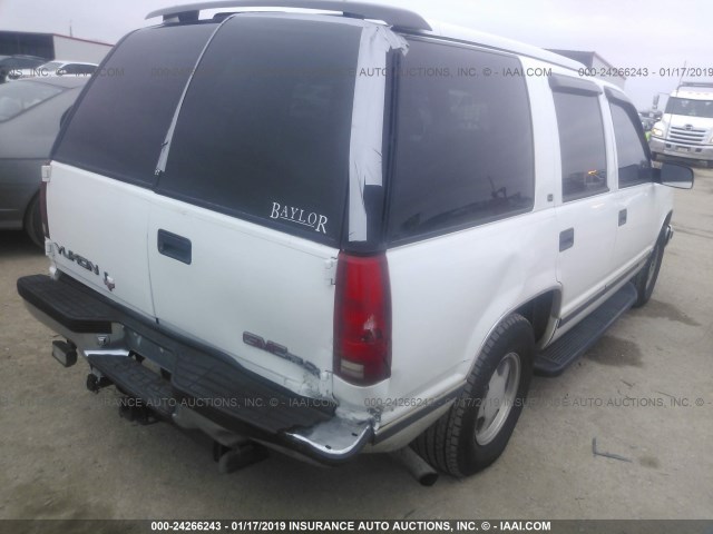 1GKEC13R2VJ759087 - 1997 GMC YUKON WHITE photo 4