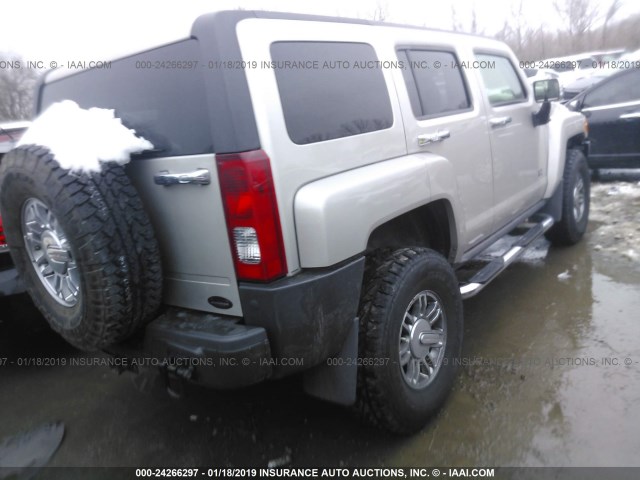 5GTDN13EX78194833 - 2007 HUMMER H3 BEIGE photo 4