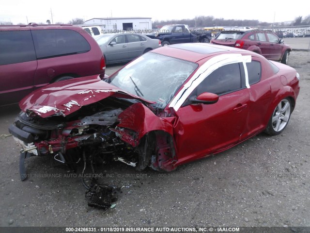 JM1FE17N340129374 - 2004 MAZDA RX8 RED photo 2