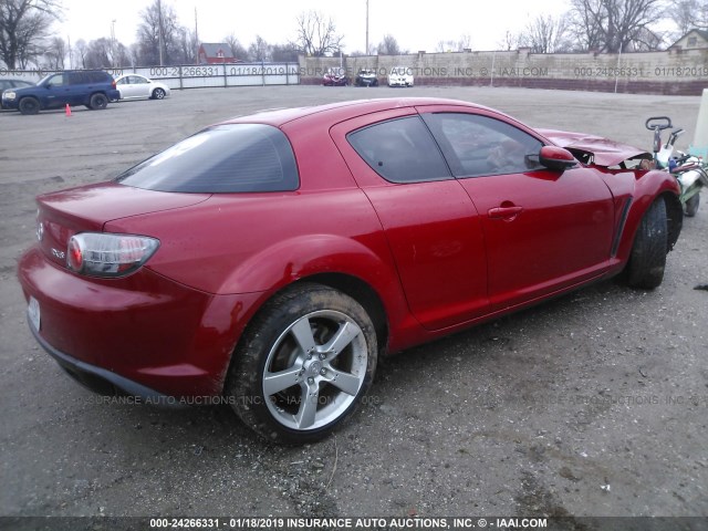 JM1FE17N340129374 - 2004 MAZDA RX8 RED photo 4