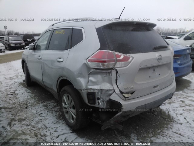 KNMAT2MV8GP684939 - 2016 NISSAN ROGUE S/SL/SV GRAY photo 3