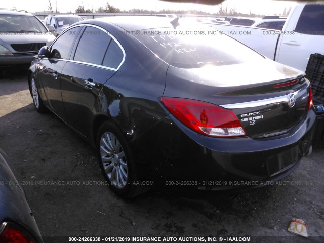 2G4GS5EV0D9194434 - 2013 BUICK REGAL PREMIUM BLACK photo 3