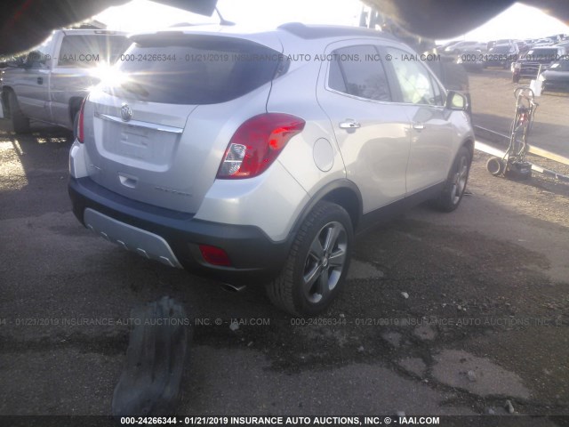 KL4CJBSB3EB678994 - 2014 BUICK ENCORE CONVENIENCE SILVER photo 4