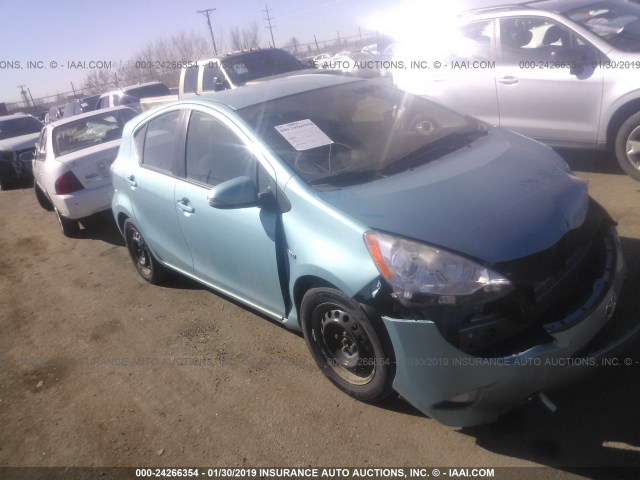 JTDKDTB36C1017034 - 2012 TOYOTA PRIUS C BLUE photo 1