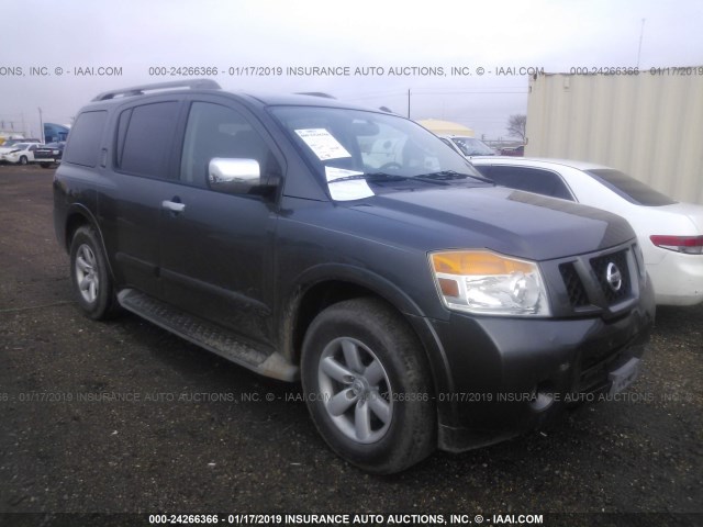 5N1AA0ND5CN603347 - 2012 NISSAN ARMADA SV/SL/PLATINUM GRAY photo 1