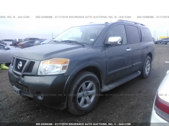 5N1AA0ND5CN603347 - 2012 NISSAN ARMADA SV/SL/PLATINUM GRAY photo 2