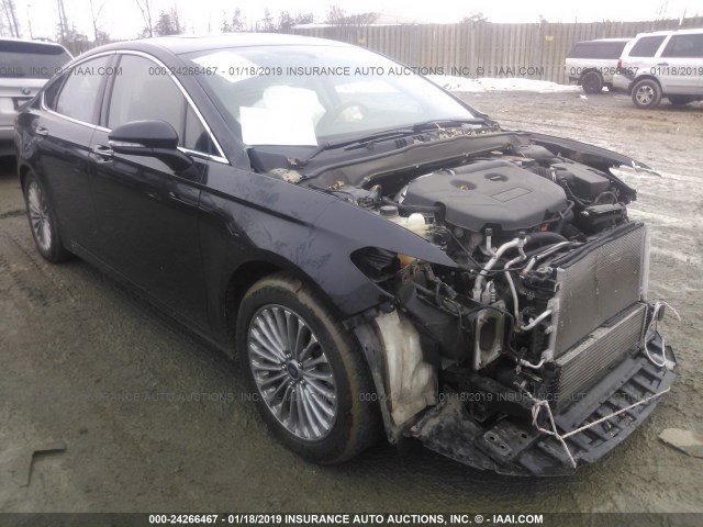 3FA6P0D90ER225465 - 2014 FORD FUSION TITANIUM BLACK photo 1