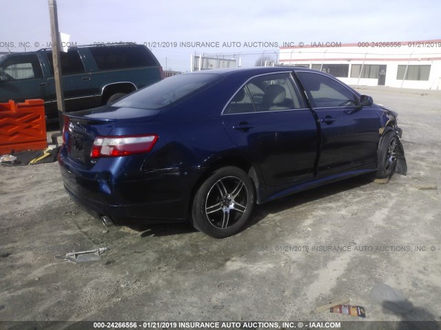 4T1BK46K27U028836 - 2007 TOYOTA CAMRY NEW GENERAT LE/XLE/SE Dark Blue photo 4