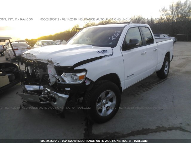 1C6SRFBT2KN667836 - 2019 RAM 1500 BIG HORN/LONE STAR WHITE photo 2