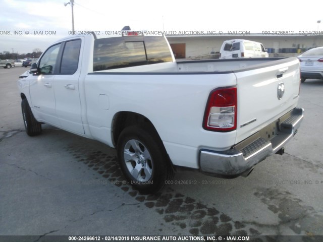 1C6SRFBT2KN667836 - 2019 RAM 1500 BIG HORN/LONE STAR WHITE photo 3