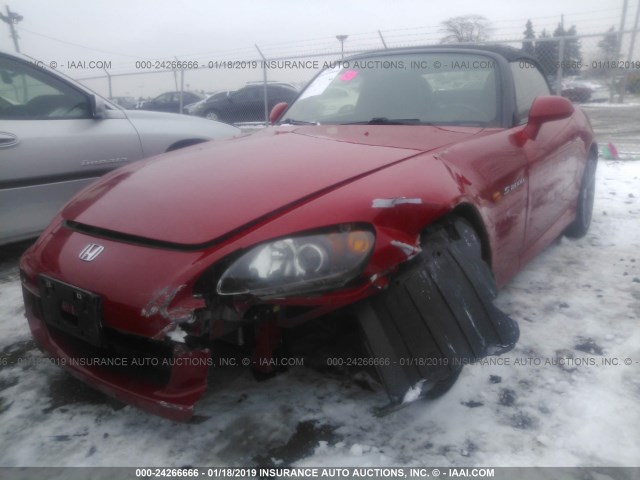 JHMAP21487S004405 - 2007 HONDA S2000 RED photo 6