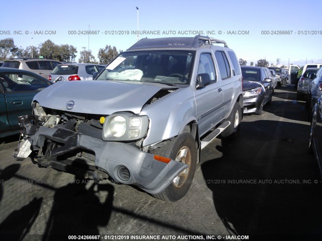 5N1ED28T13C684480 - 2003 NISSAN XTERRA XE/SE SILVER photo 2