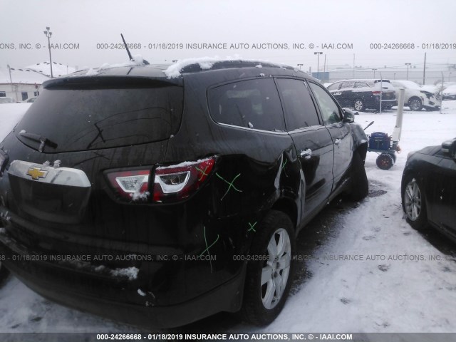 1GNKRGKD9HJ265343 - 2017 CHEVROLET TRAVERSE LT BLACK photo 4