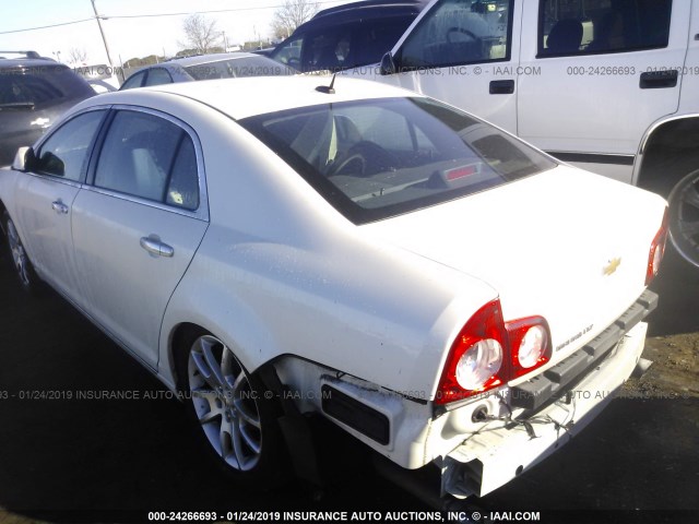 1G1ZE5E74BF212534 - 2011 CHEVROLET MALIBU LTZ WHITE photo 3