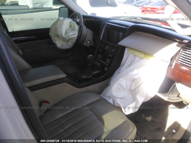 5LMEU68H45ZJ23044 - 2005 LINCOLN AVIATOR BEIGE photo 5