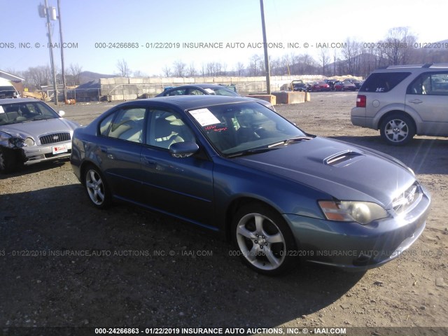 4S3BL676854214330 - 2005 SUBARU LEGACY GT LIMITED BLUE photo 1