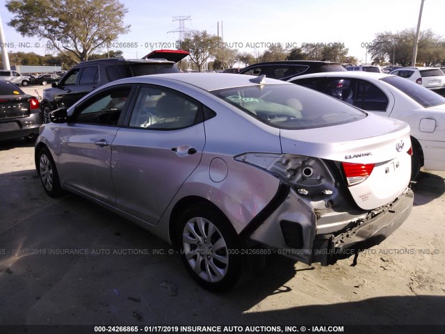 5NPDH4AE0CH151035 - 2012 HYUNDAI ELANTRA GLS/LIMITED SILVER photo 3