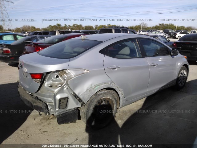 5NPDH4AE0CH151035 - 2012 HYUNDAI ELANTRA GLS/LIMITED SILVER photo 4