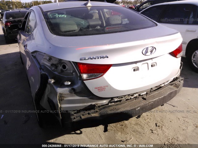 5NPDH4AE0CH151035 - 2012 HYUNDAI ELANTRA GLS/LIMITED SILVER photo 6