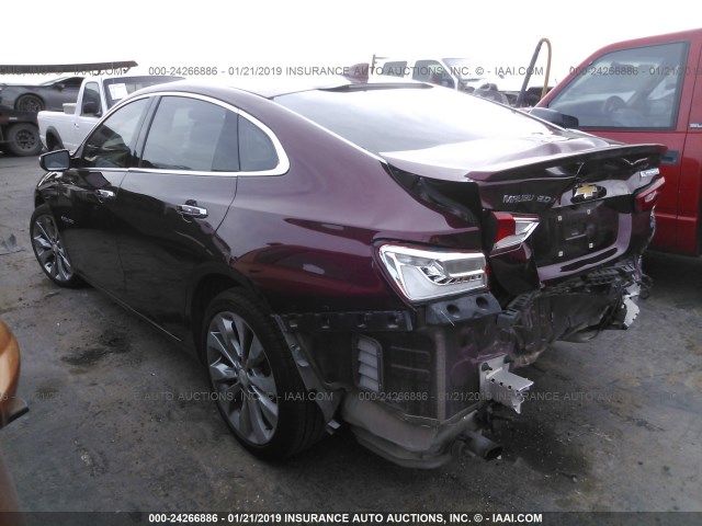 1G1ZH5SX8GF270374 - 2016 CHEVROLET MALIBU PREMIER MAROON photo 3