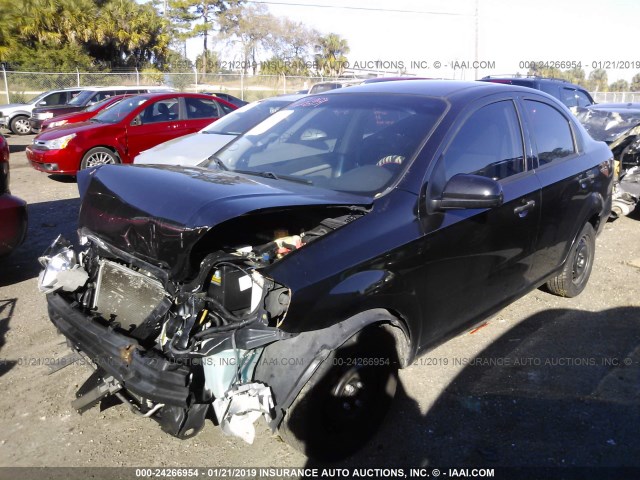 KL1TD5DE1BB135149 - 2011 CHEVROLET AVEO LS/LT შავი ფოტო 2