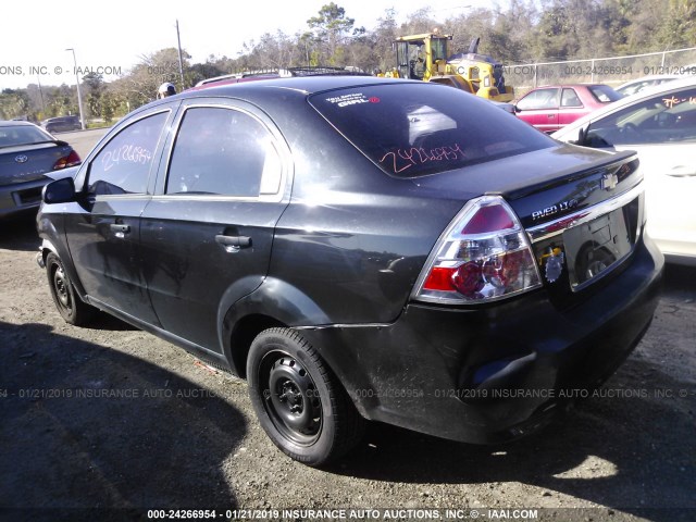 KL1TD5DE1BB135149 - 2011 CHEVROLET AVEO LS/LT შავი ფოტო 3