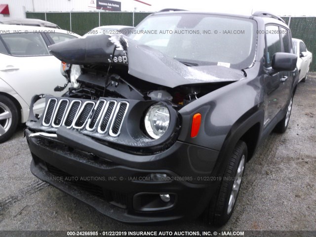 ZACCJBBB9JPH51663 - 2018 JEEP RENEGADE LATITUDE BLACK photo 2