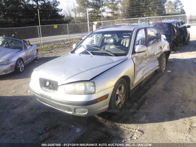 KMHDN45D03U653829 - 2003 HYUNDAI ELANTRA GLS/GT SILVER photo 2