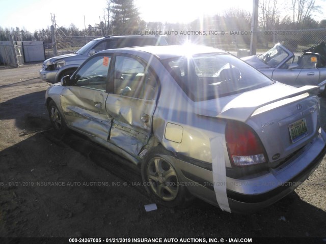 KMHDN45D03U653829 - 2003 HYUNDAI ELANTRA GLS/GT SILVER photo 3