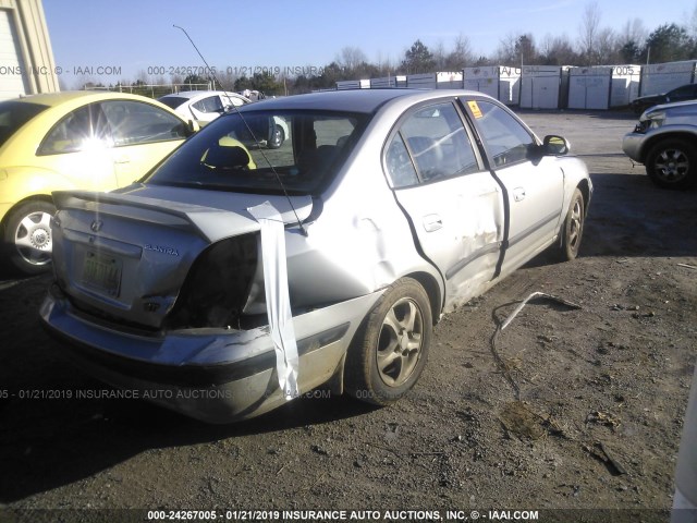 KMHDN45D03U653829 - 2003 HYUNDAI ELANTRA GLS/GT SILVER photo 4