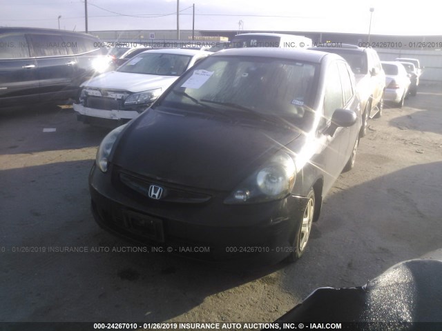 JHMGD38448S042178 - 2008 HONDA FIT BLACK photo 2