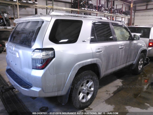 JTEBU5JR8F5241500 - 2015 TOYOTA 4RUNNER SR5/LIMITED/TRAIL/TRD PRO SILVER photo 4