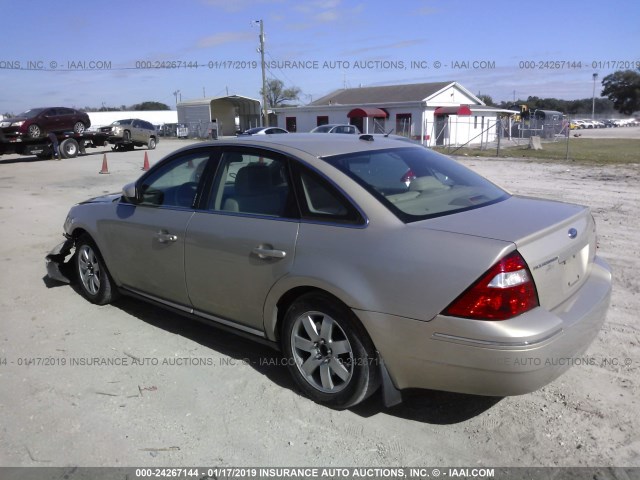 1FAFP24117G110017 - 2007 FORD FIVE HUNDRED SEL BEIGE photo 3