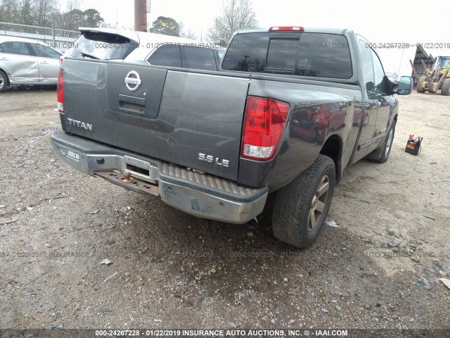 1N6AA06A95N523400 - 2005 NISSAN TITAN XE/SE/LE GRAY photo 4