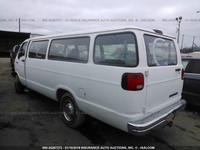 2B5WB35Z1RK562958 - 1994 DODGE RAM WAGON B350 WHITE photo 3