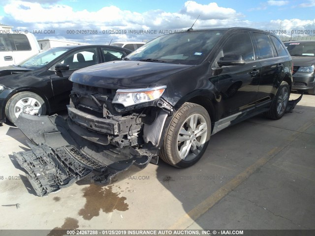 2FMDK3K94CBA33476 - 2012 FORD EDGE LIMITED BLACK photo 2