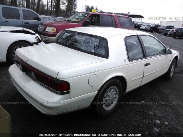 1MELM62W6SH623549 - 1995 MERCURY COUGAR XR7 WHITE photo 4